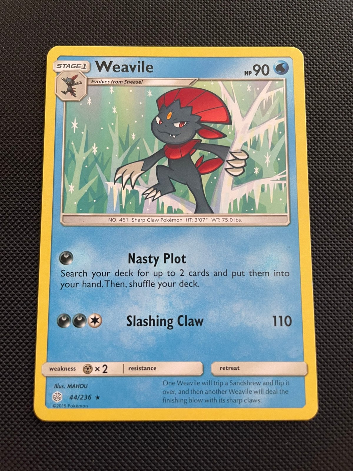 Weavile 44/236 Rare Cosmic Eclipse Packfresh, Ophalen of Verzenden, Zo goed als nieuw, Losse kaart