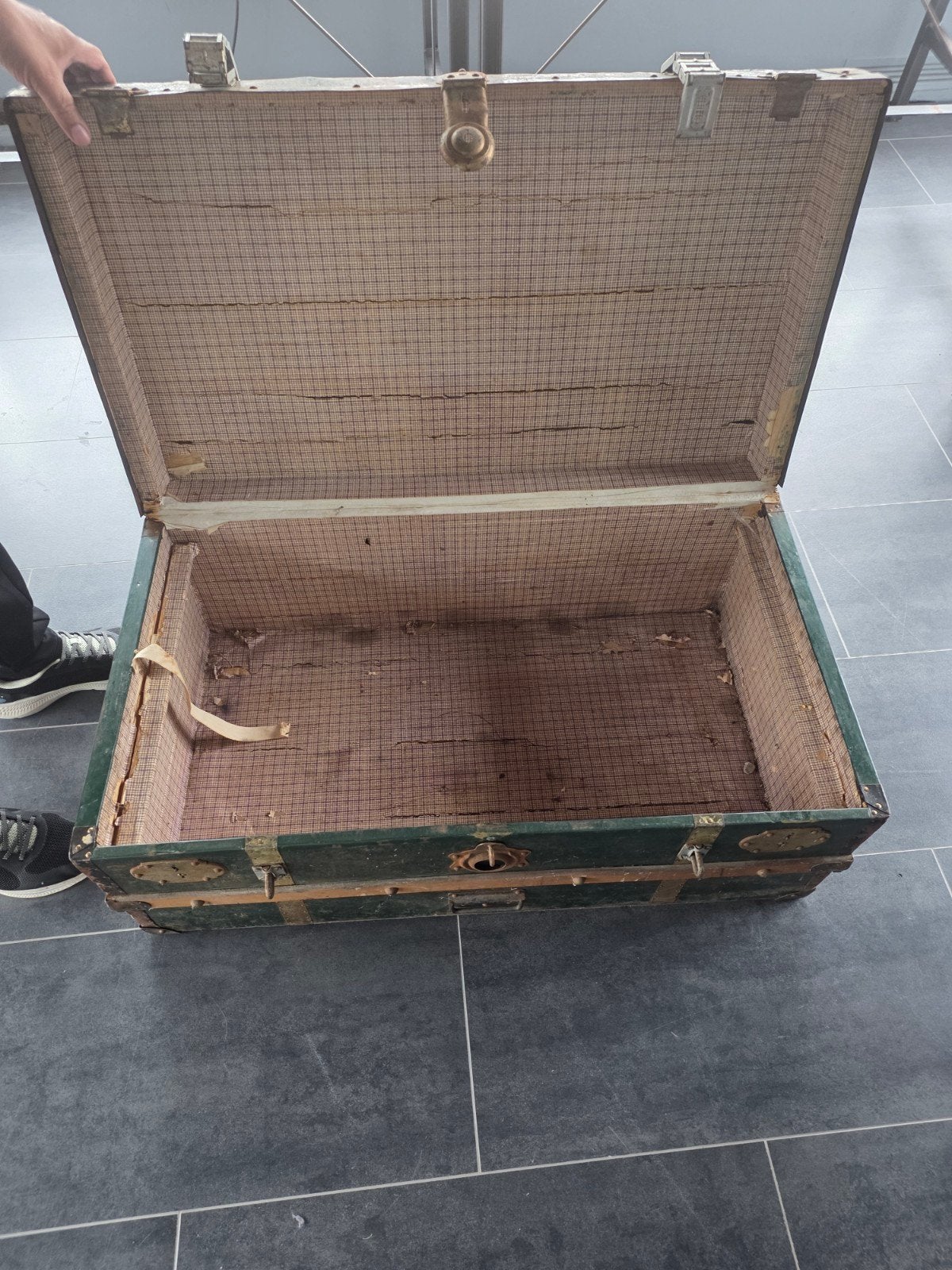Antieke koffer/kist - Vintage reiskoffer, Ophalen of Verzenden