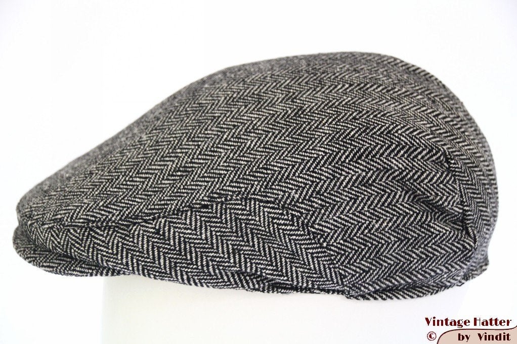 platte pet Flatcap Hawkins vissengraat grijs maat 58 nieuw, Hawkins, Nieuw, Ophalen of Verzenden, Pet