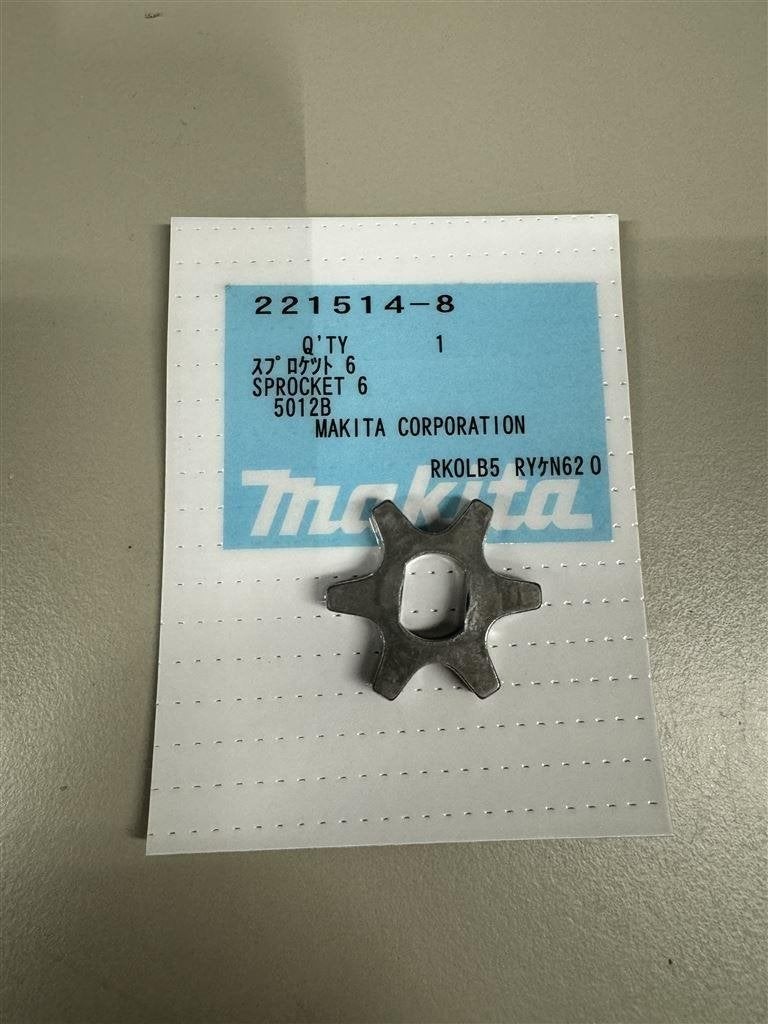 Sprocket 6 voor Makita 5012B, 5016B kettingzaag - 221514-8, Kettingzaag, Nieuw, Ophalen of Verzenden, 30 tot 70 mm