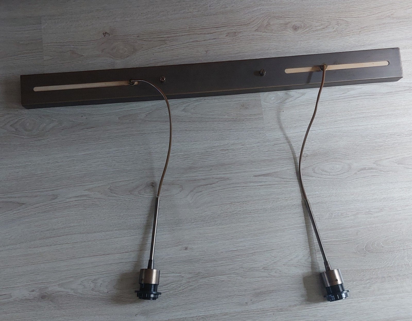 Lampenier Plafondlamp met 2 E27 fittingen, Ophalen, E27 (groot), Zo goed als nieuw, Metaal