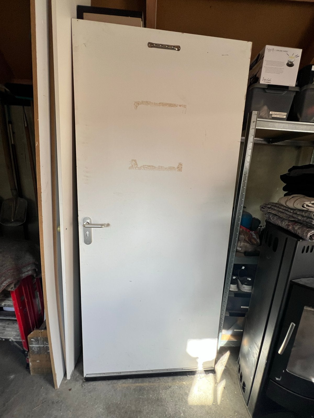 Stompe deur 93x211,5 cm inclusief beslag, Ophalen, Gebruikt, 80 tot 100 cm, Binnendeur