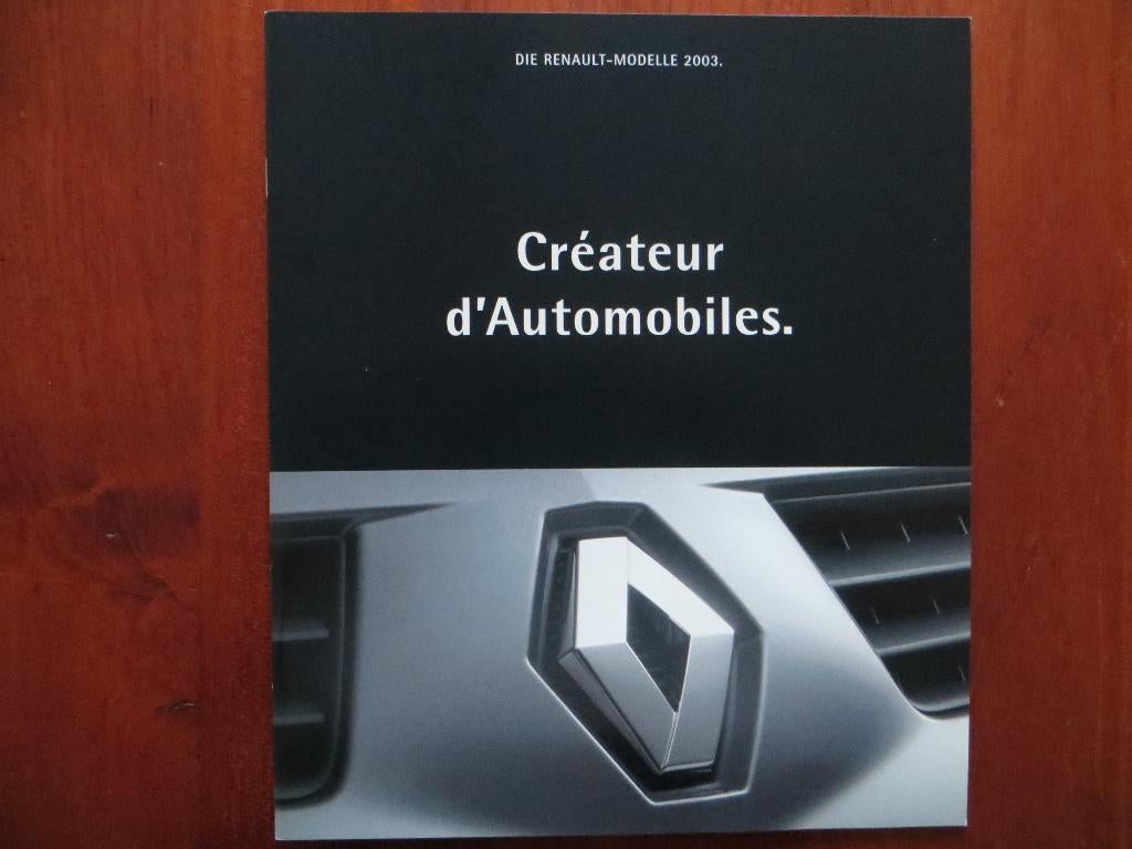 Die Renault-Modelle 2003 (sept 2003), Ophalen of Verzenden, Nieuw, Renault