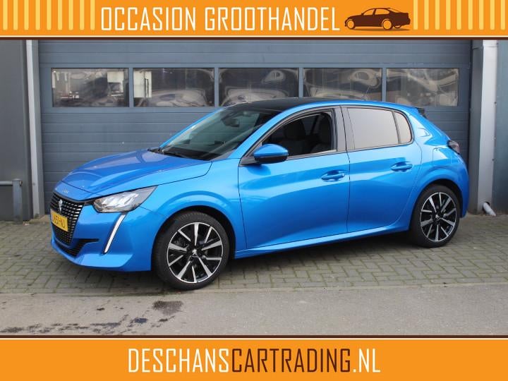 Peugeot 208 1.2T 101 PK Allure Pano-dak Half-Leder Climate C, Voorwielaandrijving, 101 pk, Gebruikt, Blauw