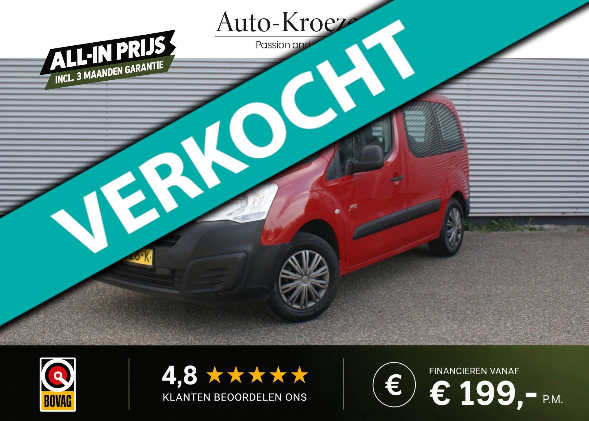 Citroen Berlingo 1.6 VTi Live | 1e Eigenaar | Volledig onder, Dealer onderhouden, Stof, Gebruikt, 4 cilinders
