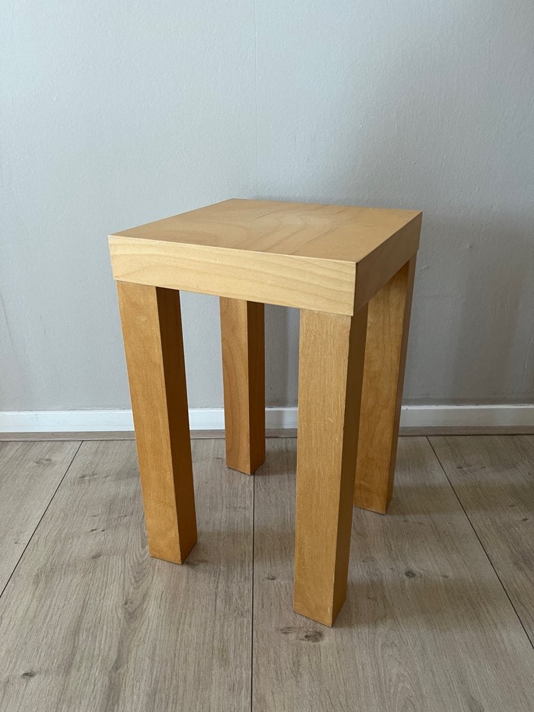 Ikea LACK vintage laag plantentafel bijzettafel hout eiken, Minder dan 55 cm, Gebruikt, Vierkant, Ophalen