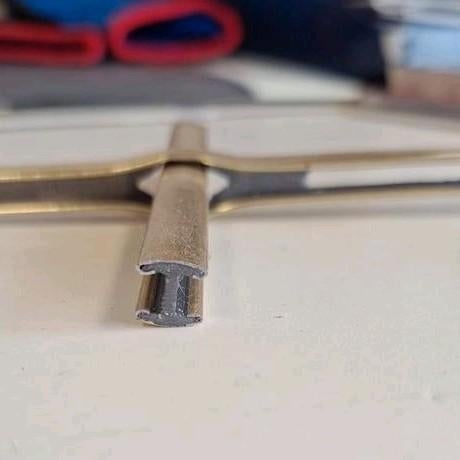 Messing overtrokken profiel voor glas in koper panelen, Ophalen, Nieuw, 250 mm of meer, Overige typen