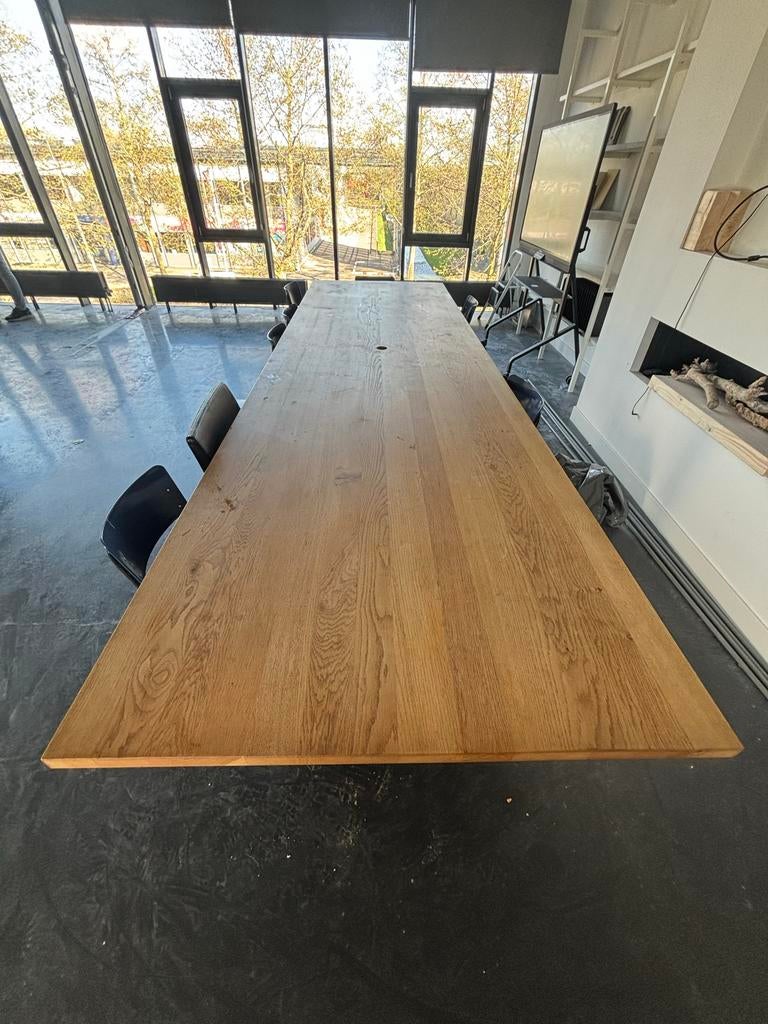 Grote vergadertafel 4m lang - Ideaal voor kantoor, Huis en Inrichting, Tafels | Eettafels, Ophalen, 100 tot 150 cm, 200 cm of meer