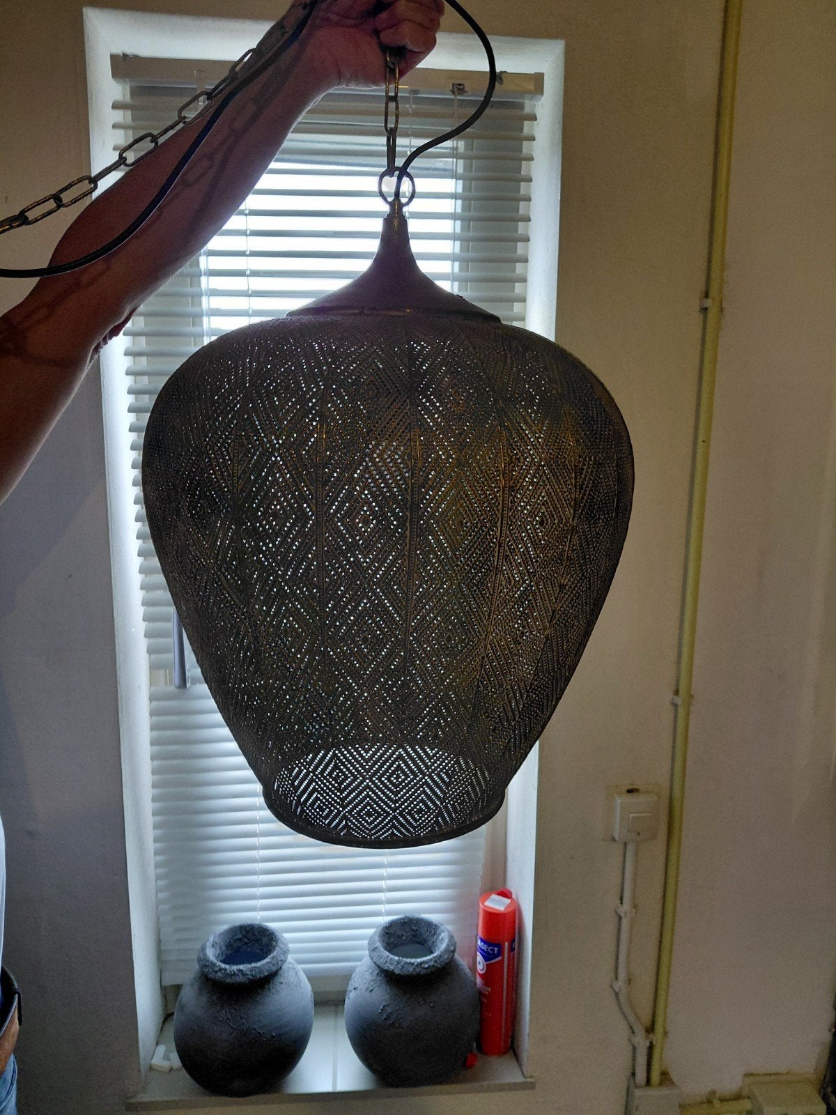 Oosterse hanglamp metaal, Ophalen, Gebruikt, Metaal, Oosters, Bohemian