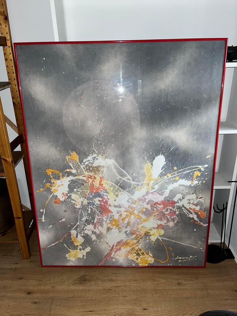 Indonesisch Batik Schilderij - groot, Ophalen