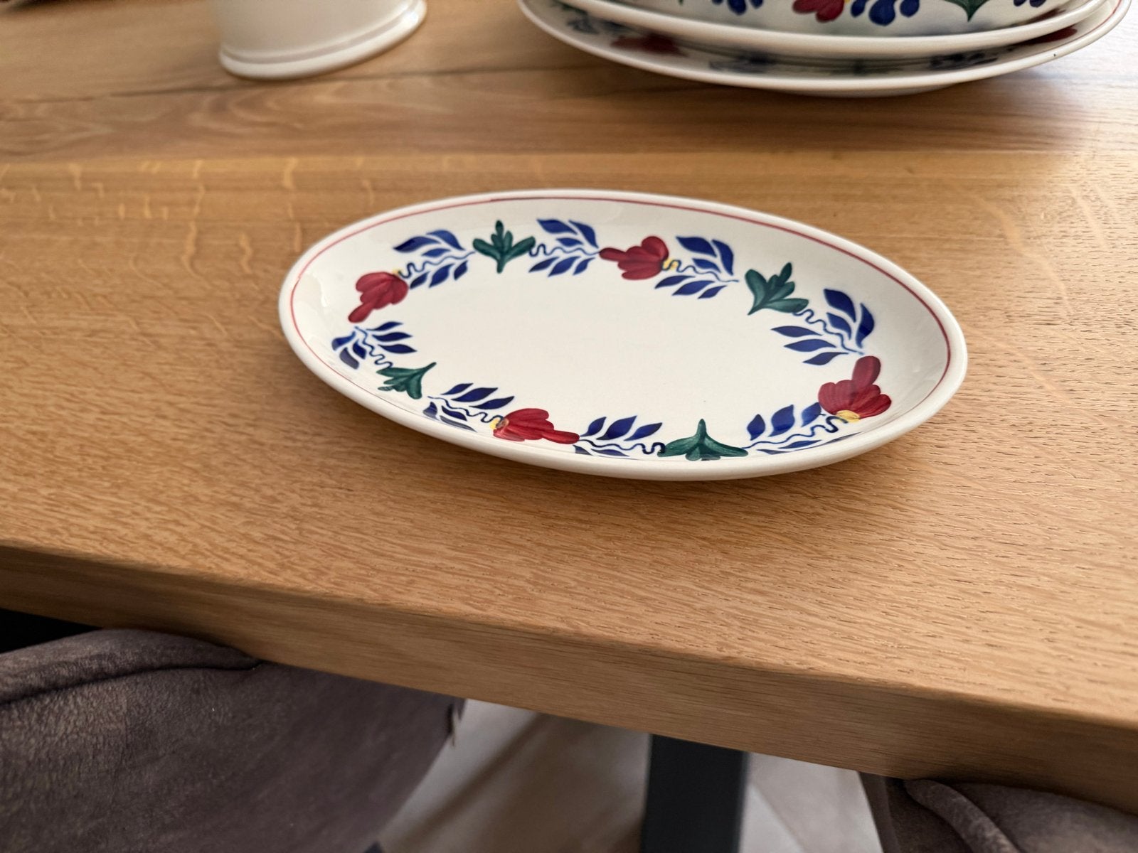 Royal Boch Boerenbont Ovale Schaal - Zo goed als nieuw, Ophalen, Keramiek, Landelijk/Boerenbont, Royal Boch