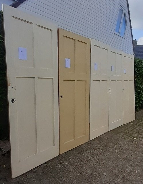 8 paneeldeuren met kruisverdeling., Ophalen, Gebruikt, Minder dan 80 cm, Binnendeur