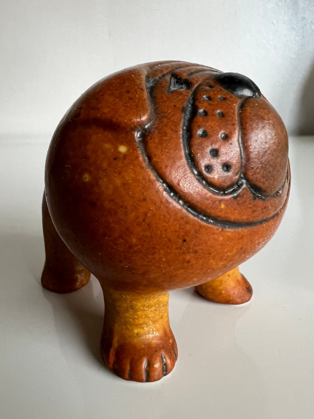 Vintage Lisa Larson Gustavsberg Bulldog Kennelserie 60’s, Ophalen of Verzenden, Beeld, Steen/keramiek