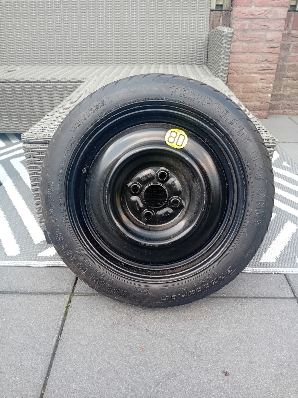 Reserveband Toyota Yaris T125/70D15, Auto-onderdelen, Ophalen of Verzenden