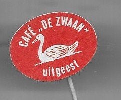 UITGEEST CAFE DE ZWAAN, ZWANEN SPELD, Ophalen of Verzenden, Gebruikt, Overige onderwerpen, Speldje of Pin
