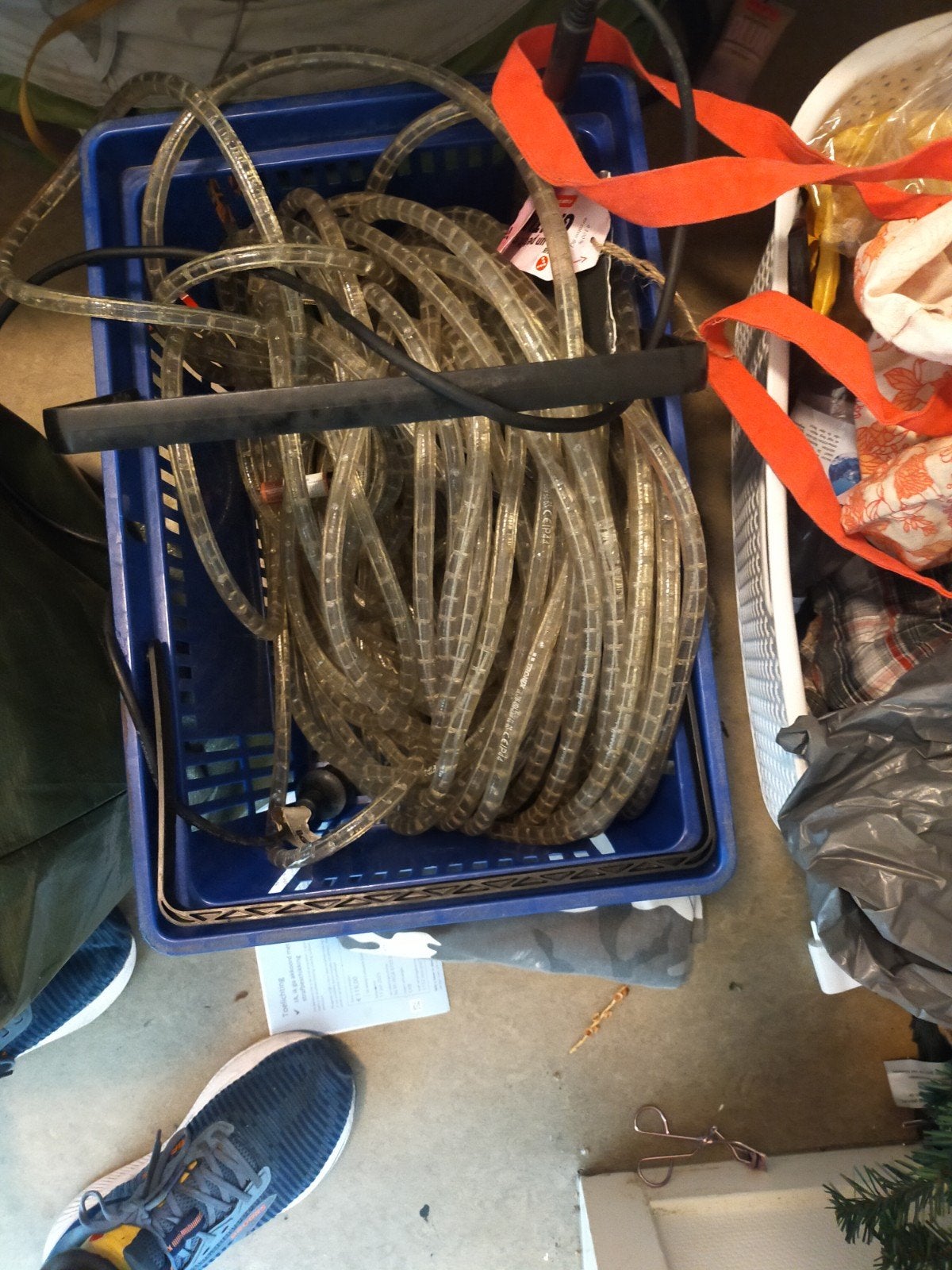 Lichtsnoer / Lichtslang /50 meter voor buiten of binnen, Wit, Gebruikt, Waterbestendig, Kunststof
