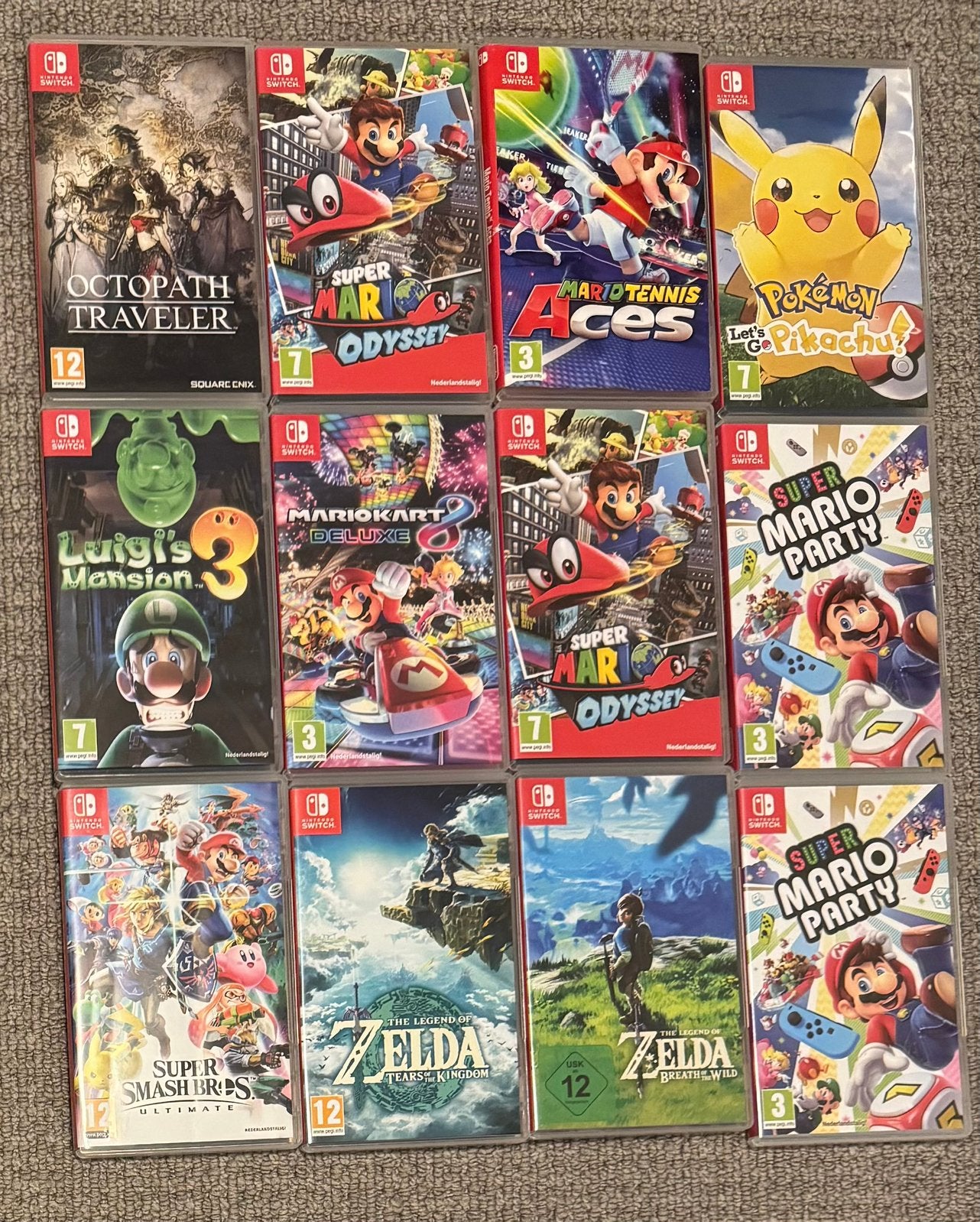 Nintendo Switch game 12 stuks - pokemon, mario, luigi, zelda, Spelcomputers en Games, Overige genres, Ophalen of Verzenden, Zo goed als nieuw