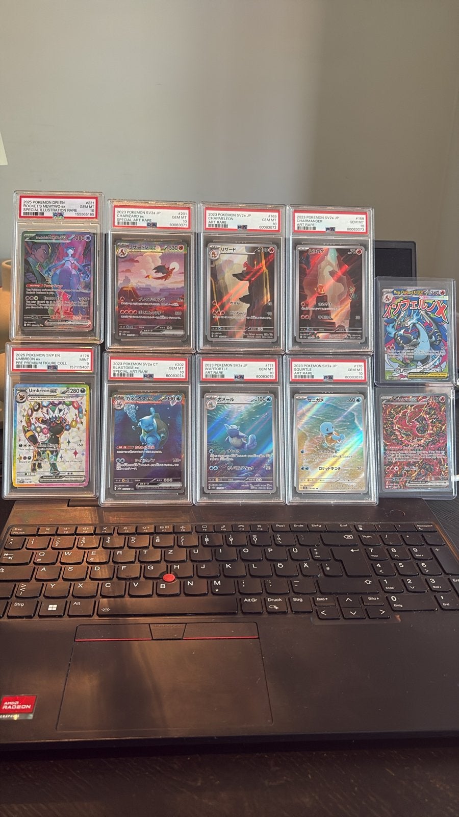PSA 10 Collectie | Mewtwo + Charizard & Blastoise Sequential, Ophalen of Verzenden, Zo goed als nieuw