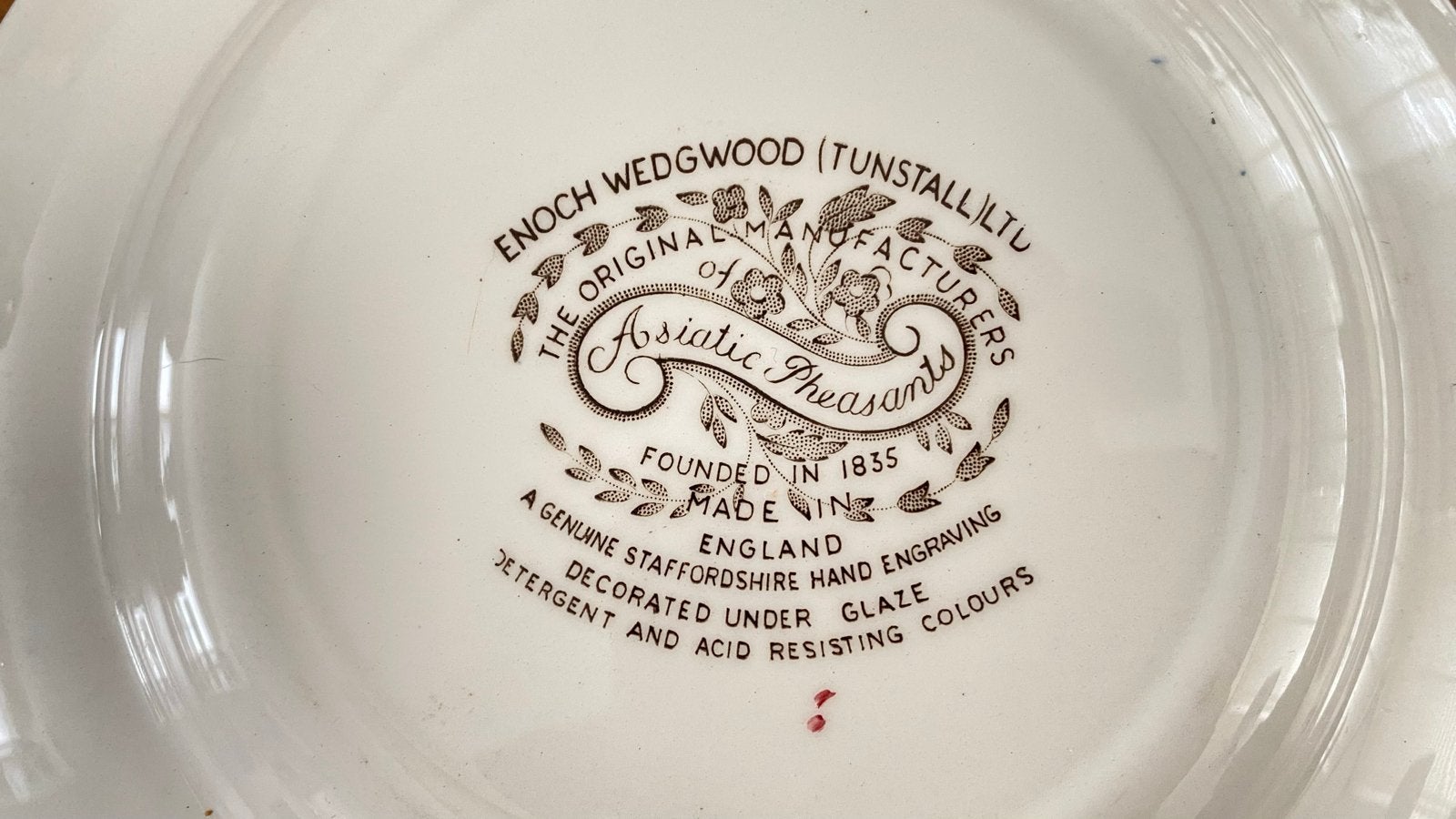 Enoch Wedgwood Asiatic Pheasants bord 20 cm, Ophalen of Verzenden
