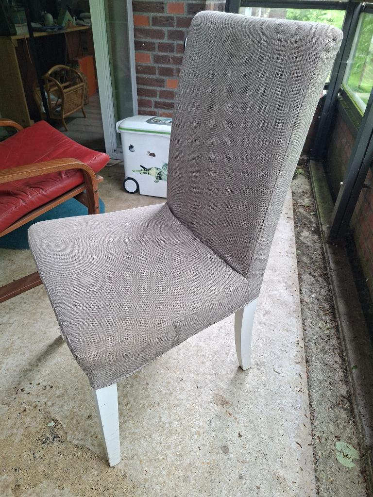 Eetkamer stoelen 4, Huis en Inrichting, Ophalen, Gebruikt, Vier, Grijs