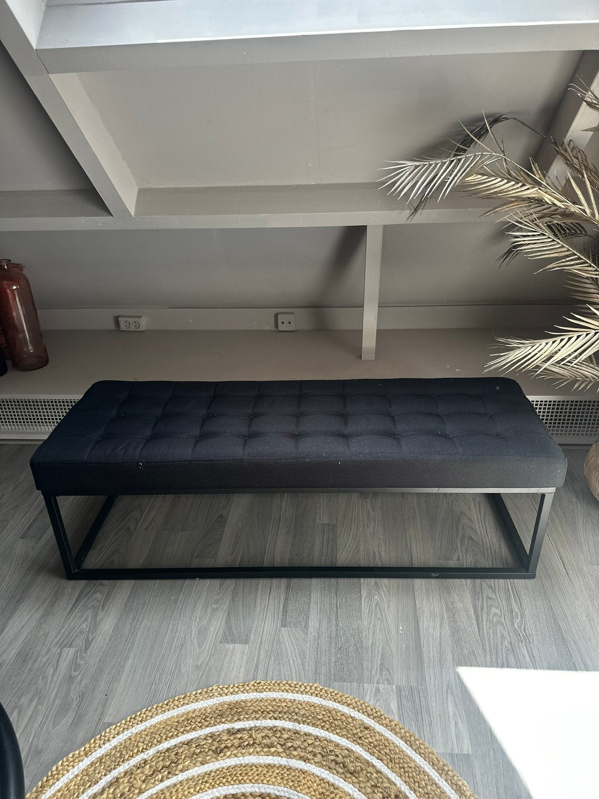 Bedbankje zwart, Ophalen, Zo goed als nieuw, Rechthoekig, Minder dan 50 cm