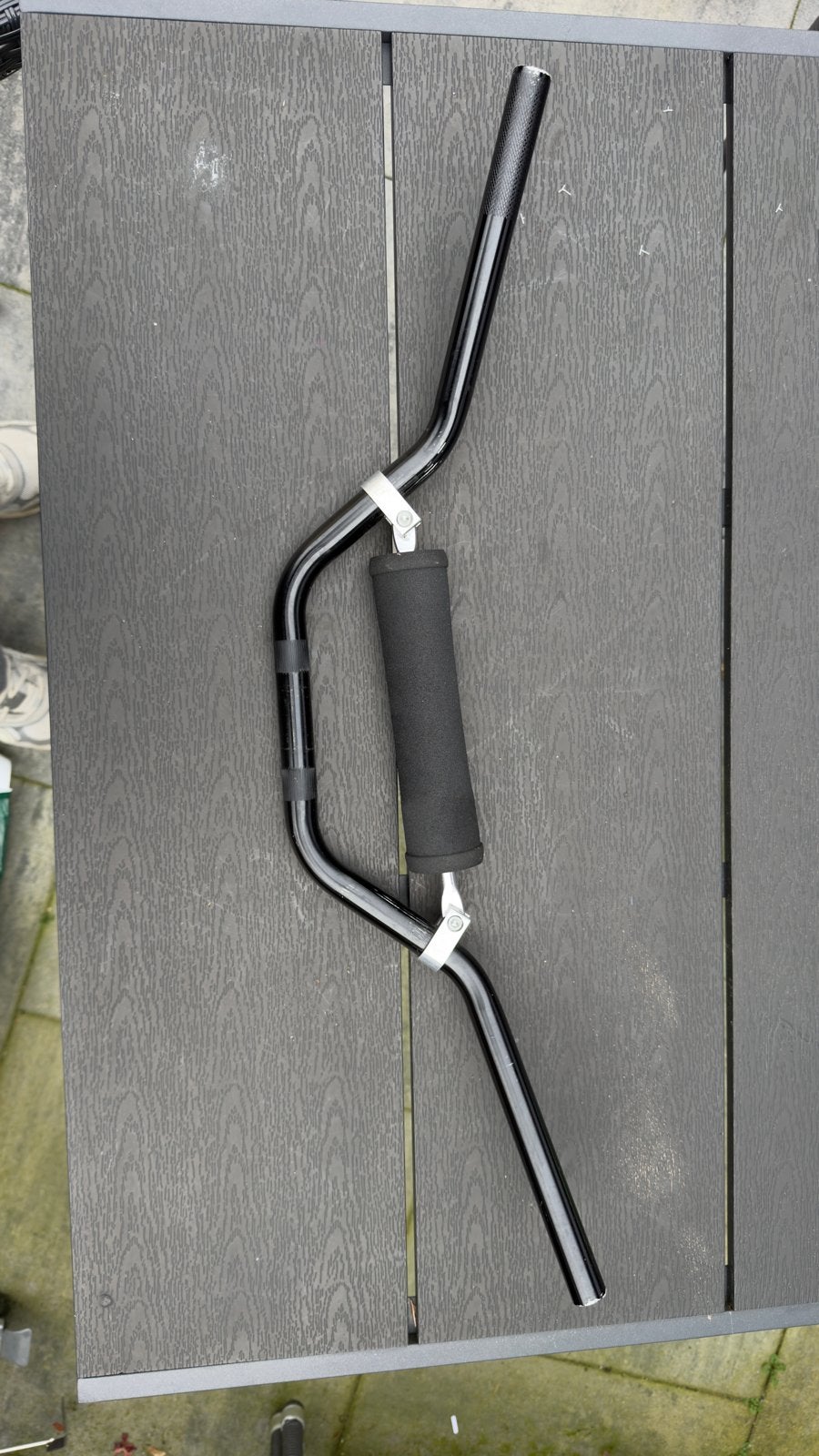 Zwart fietsstuur met foam grip, Gebruikt, Stuur, Staal, Ophalen of Verzenden