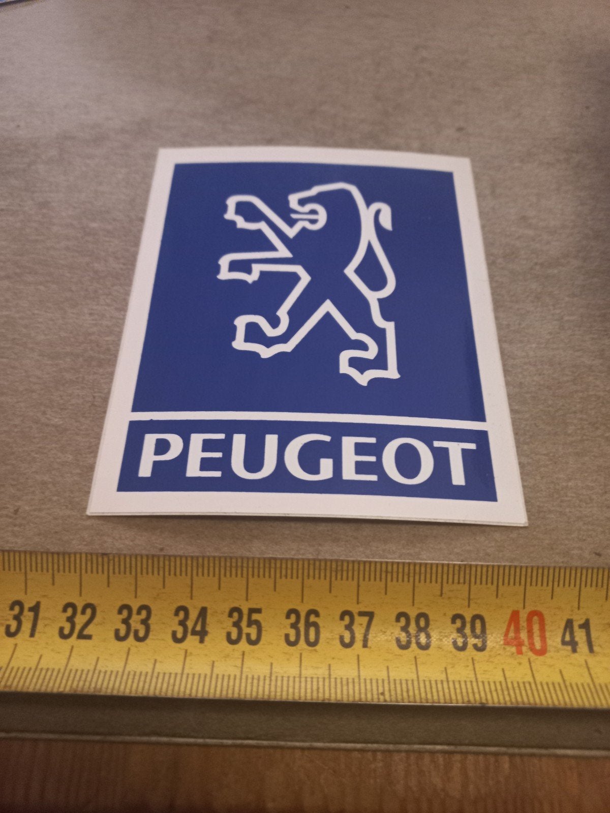 Peugeot Leeuw Logo Sticker - Blauw/Wit, Ophalen of Verzenden