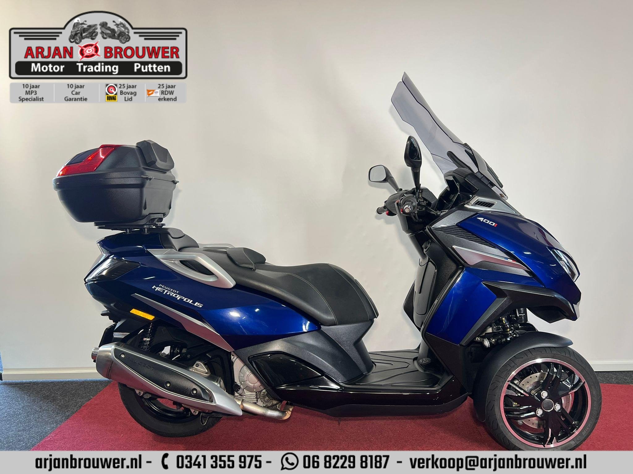 Peugeot Metropolis 400 Allure ABS, Scooter, Bedrijf, Bonnetstraat 1
6718 XN  Ede, NL, Info@moteogroup.com