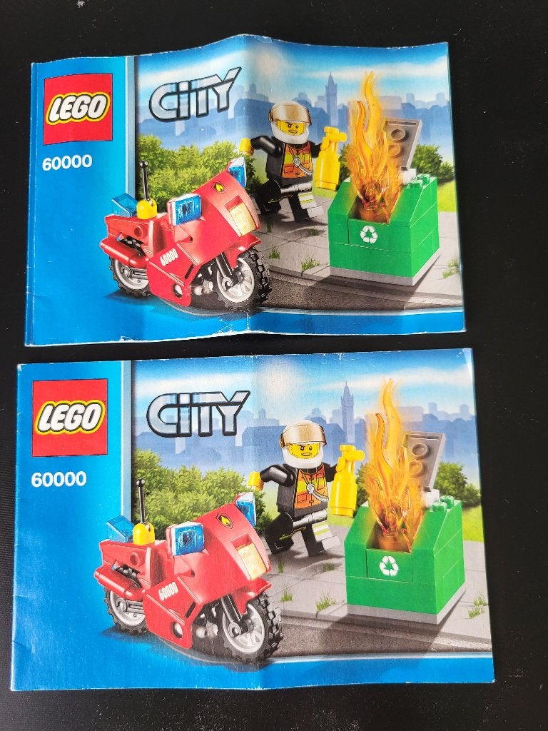 Lego 60000 - Fire Motorcycle (1,5x), City, Compleet, Lego, Ophalen of Verzenden