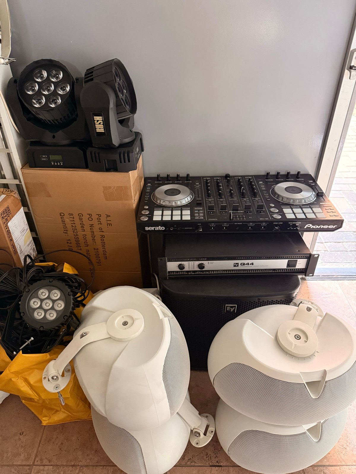 Complete DJ-set met Pioneer DDJ-SX, EV speakers en verlichti, Ophalen, Gebruikt, Dj-set, Pioneer