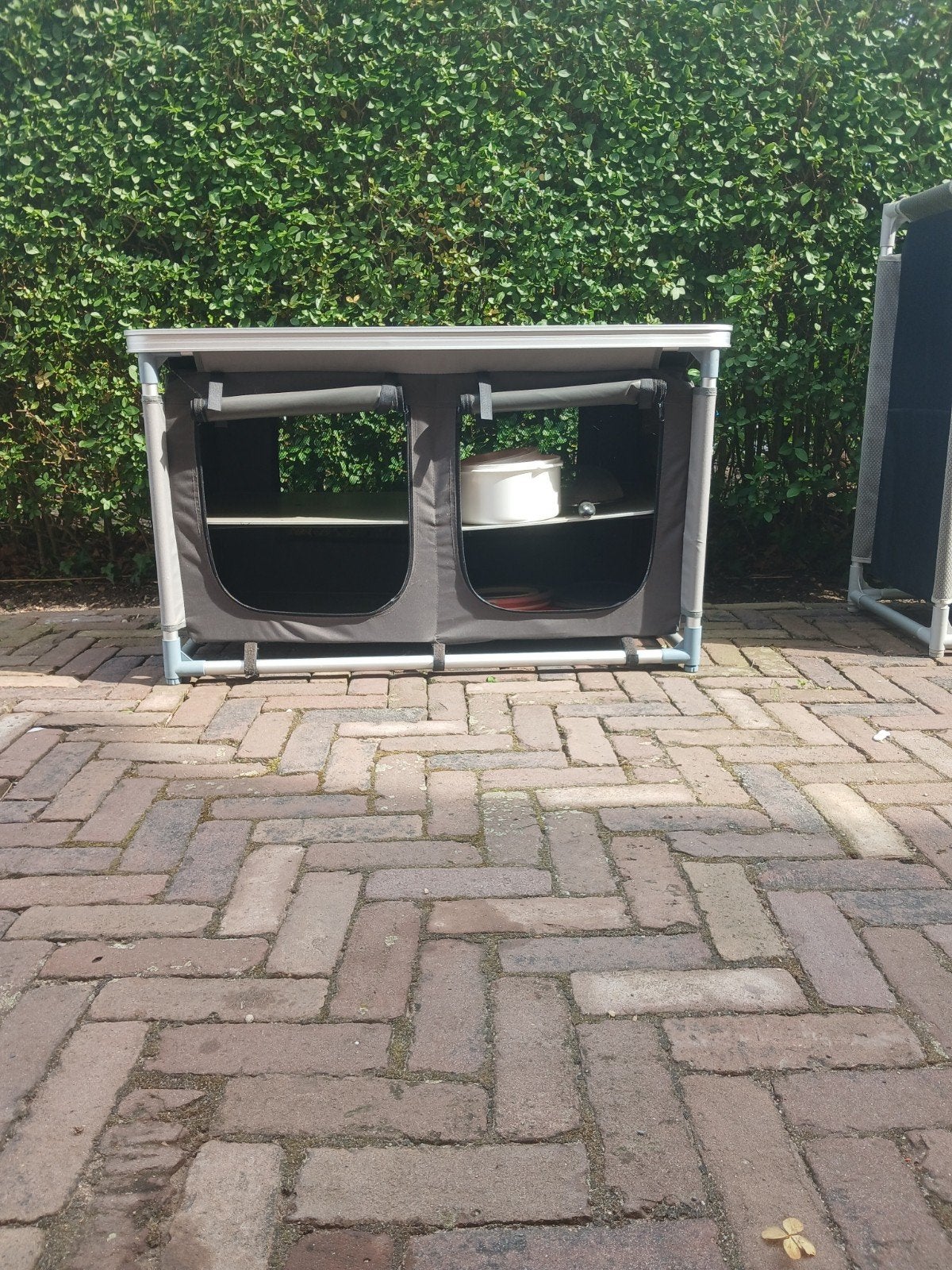 Opvouwbaar voortentkastje, Caravans en Kamperen, Ophalen, Zo goed als nieuw