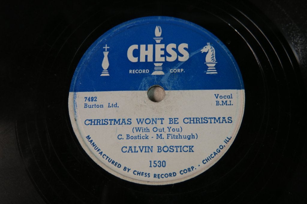 Calvin Bostick Christmas Won't Be Christmas 78 toeren 78rpm, Gebruikt, 10 inch, Ophalen of Verzenden, Overige typen