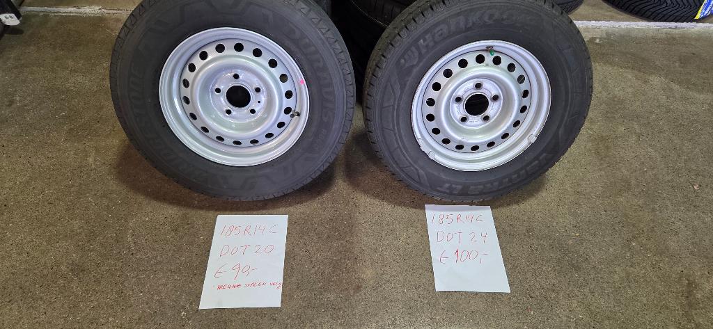 Reservewiel caravan's 14 inch maat 185R14C 102/100R, Ophalen, Zo goed als nieuw