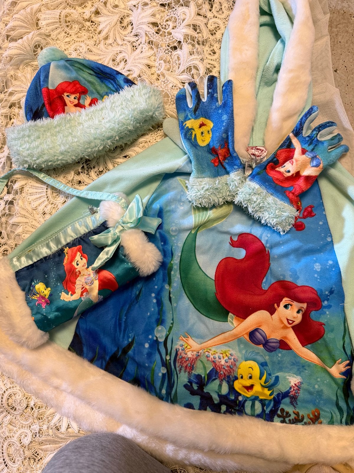 Setje Disney Ariel De Kleine Zeemeermin Kleding Set Meisje, Ophalen of Verzenden, Zo goed als nieuw, 110 t/m 116, Meisje