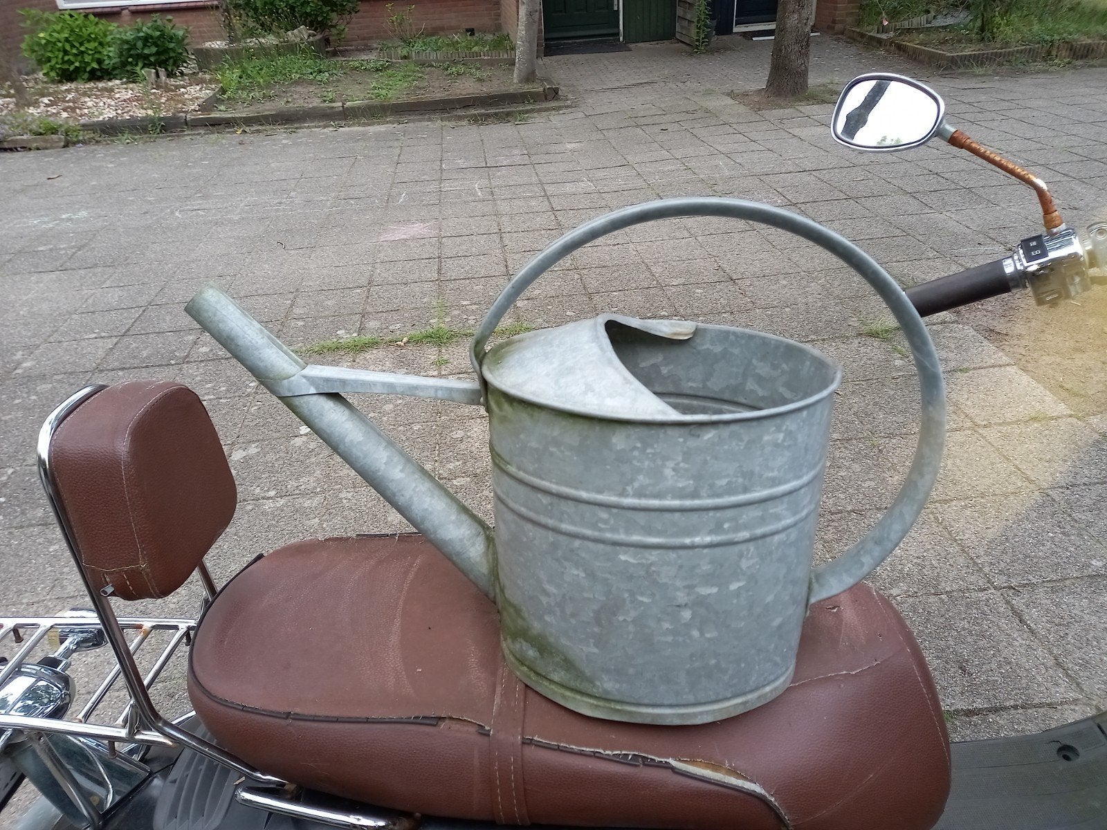 Vintage Zinken Gieter - Decoratief en Functioneel, Tuin en Terras, Gieters, Ophalen of Verzenden, Gebruikt, Metaal