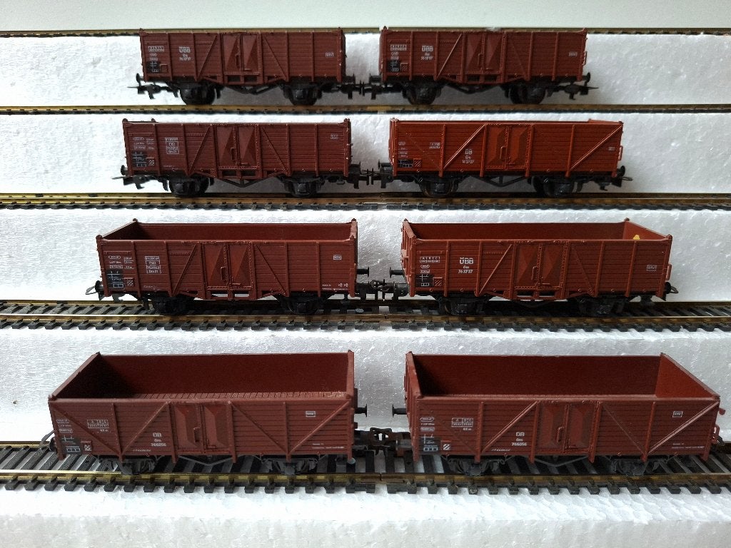 Roco H0 4309/4309B - 8 hogeboordwagens in prima staat., Gelijkstroom, Wagon, Ophalen of Verzenden, Zo goed als nieuw
