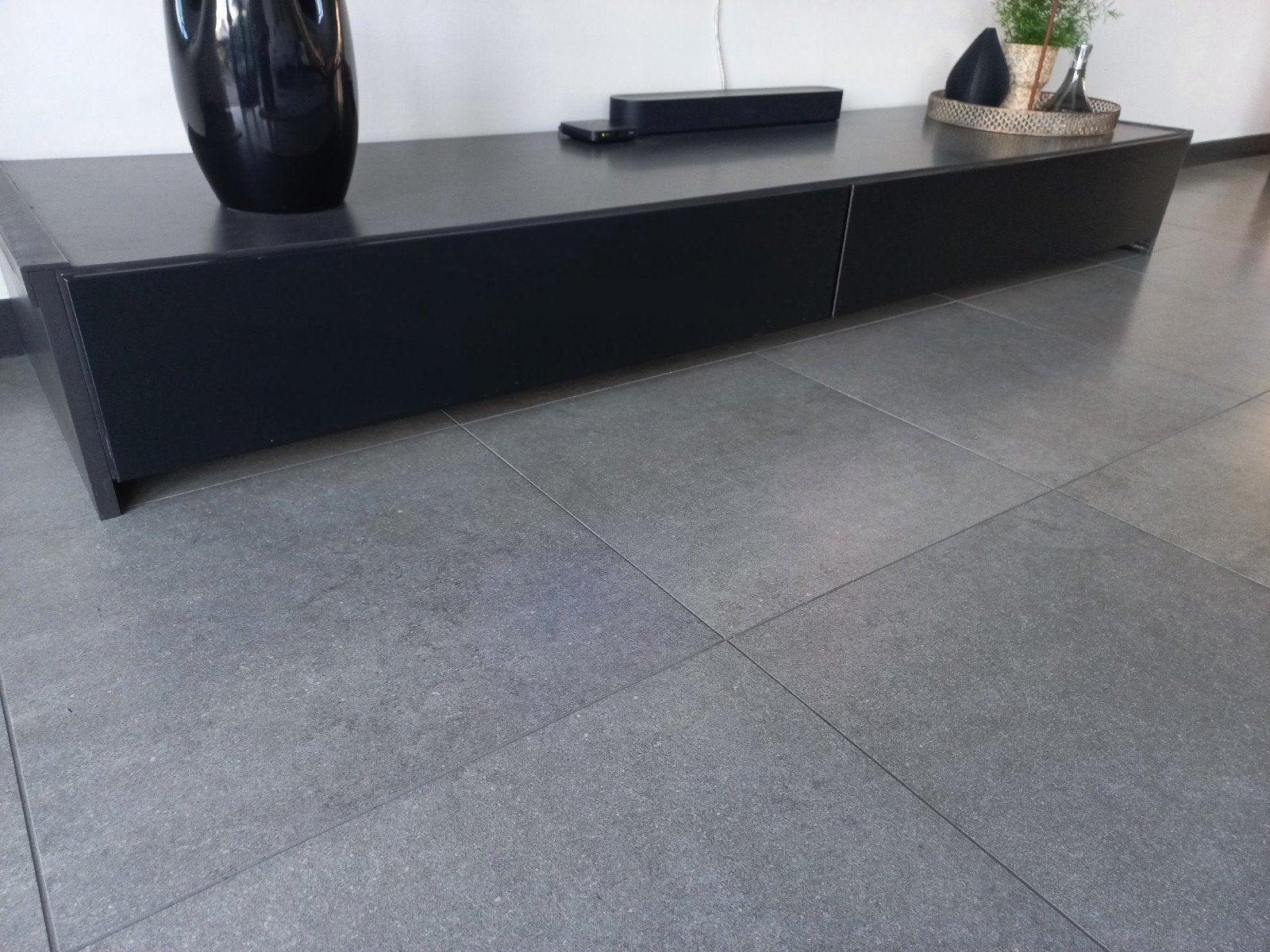 Moderne Zwarte TV Kast - 250x60x32 cm, Ophalen, Gebruikt, 200 cm of meer, Minder dan 100 cm