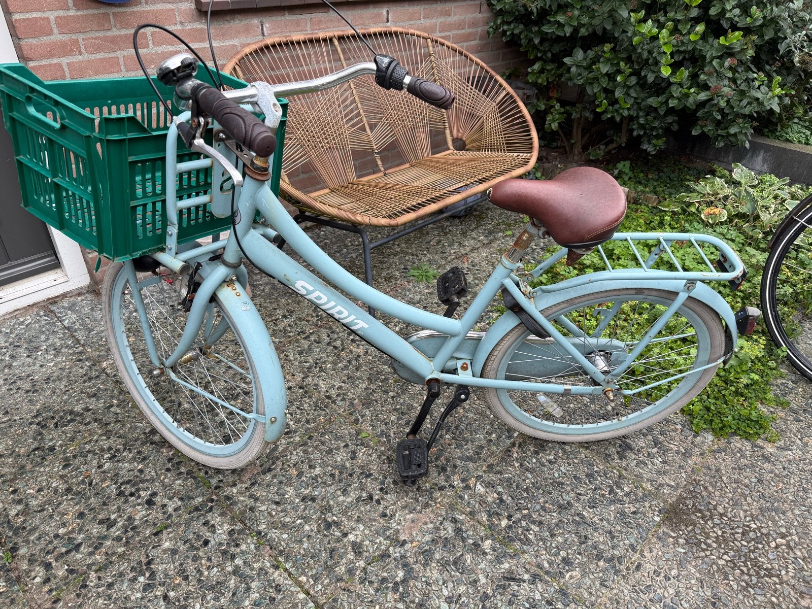 Spirit Cargo N3 Meisjesfiets Blauw 24 inch, Fietsen en Brommers, Ophalen, Terugtraprem, Versnellingen, Gebruikt
