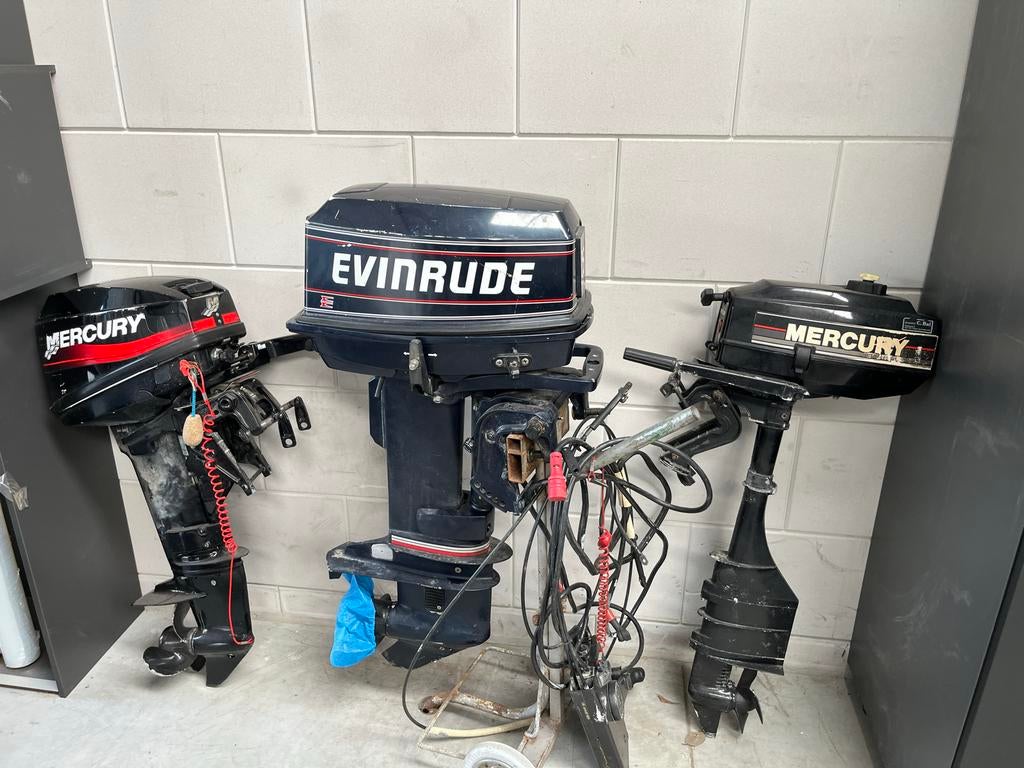 Evinrude en Mercury buitenboordmotoren - Gebruikt, Watersport en Boten, Buiten- en Binnenboordmotoren, 10 tot 30 pk, Gebruikt