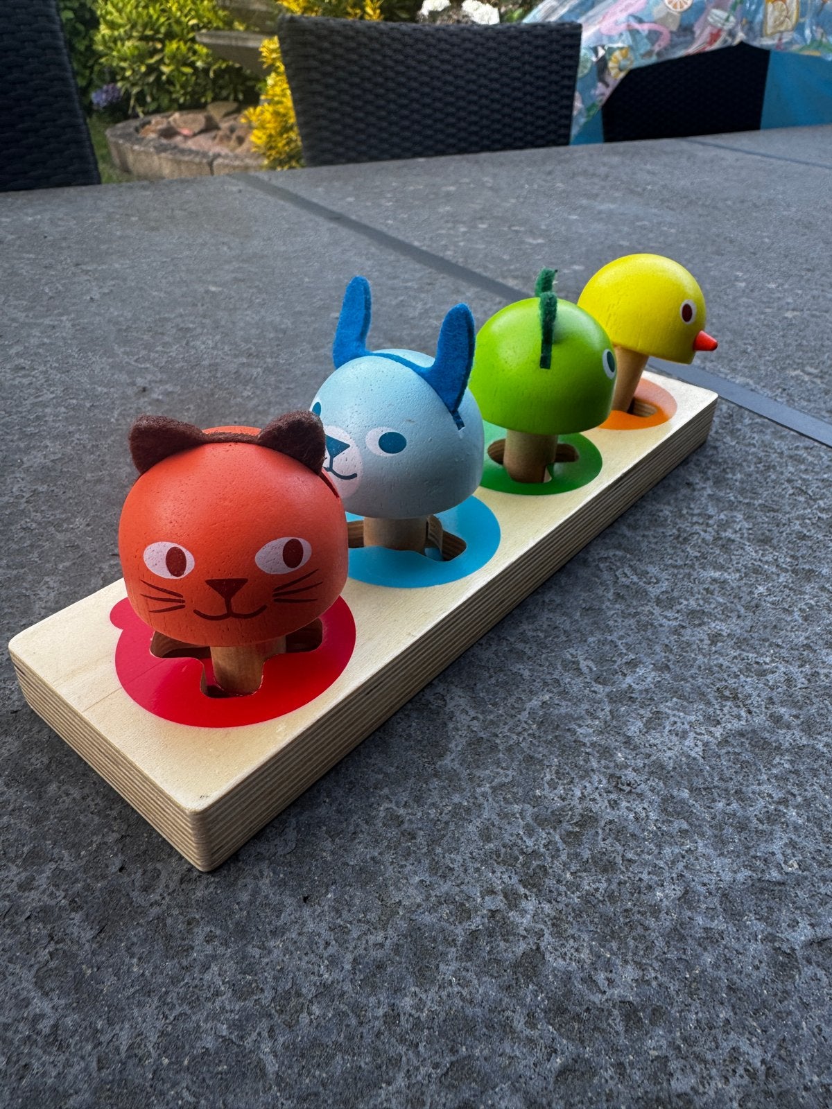 Djeco houten puzzel met dieren, zo goed als nieuw, Ophalen of Verzenden, Zo goed als nieuw, Overige typen