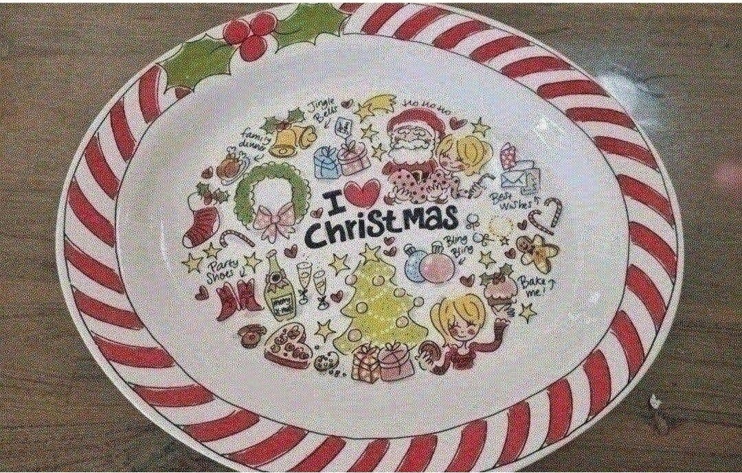 grote blond kerst schaal, Ophalen, Zo goed als nieuw, Aardewerk, Schaal of Schalen
