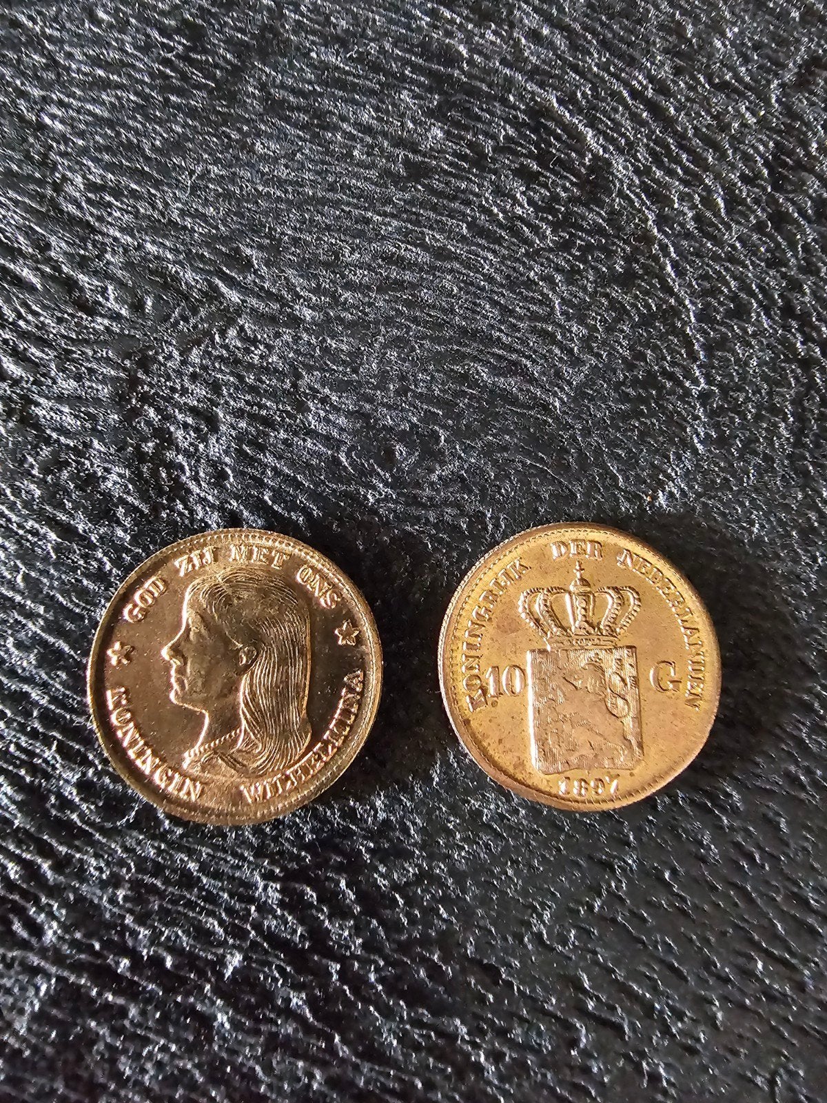 2x 10 gulden wilhelmina 1897, Postzegels en Munten, Ophalen of Verzenden, Koningin Wilhelmina, 10 gulden, Losse munt