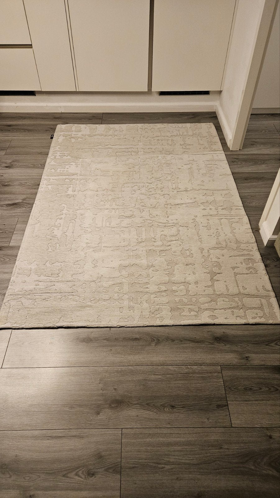 Vloerkleed Louis de Poortere 140x200cm Tsingy Oyster, Ophalen, 100 tot 150 cm, 200 cm of meer, Zo goed als nieuw