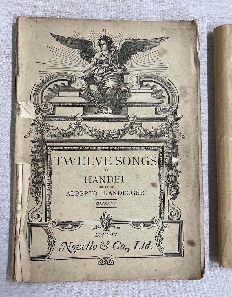 2x antiek notenboek Handel Contralto Randegger novello 1910, Ophalen of Verzenden, Gebruikt, Artiest of Componist, Klassiek