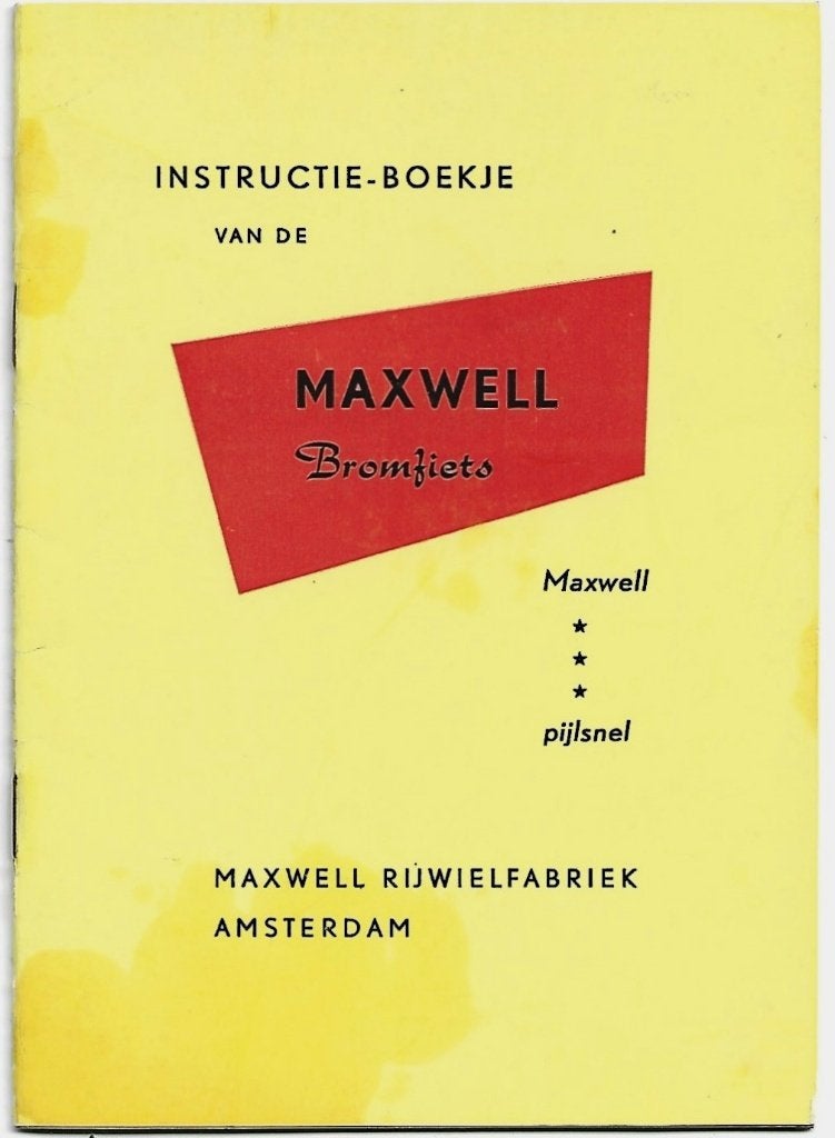Maxwell instructieboek bromfiets HMW 50 N (2368z), Fietsen en Brommers, Verzenden, Zo goed als nieuw