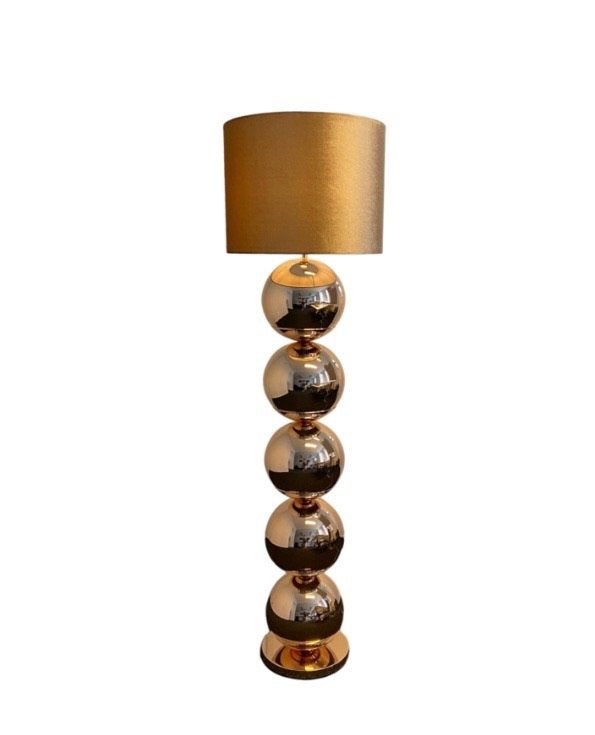 Bollenlamp XL - rosé goud met bronskleurige velvet kap, Huis en Inrichting, Ophalen, Nieuw, Eric Kuster, 150 tot 200 cm