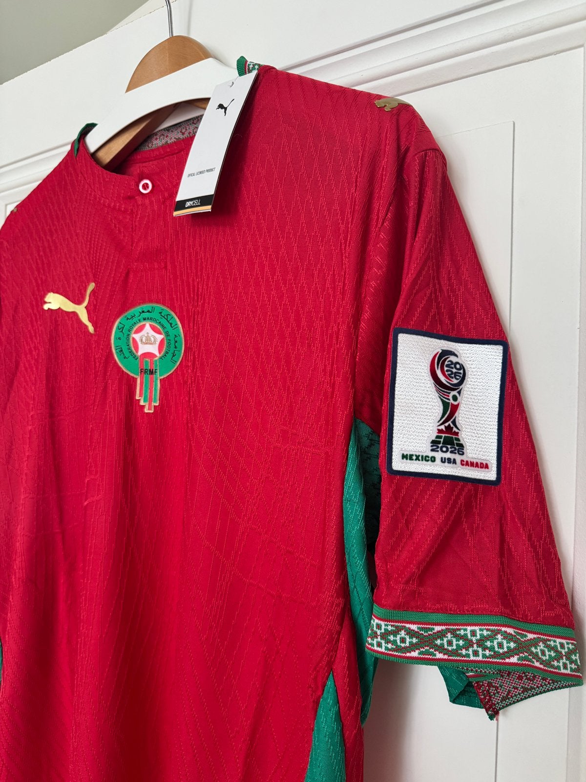 Officieel WK 2026 Marokkaans Puma Players Shirt, Ophalen of Verzenden, Voetbal, Rood, Maat 56/58 (XL)