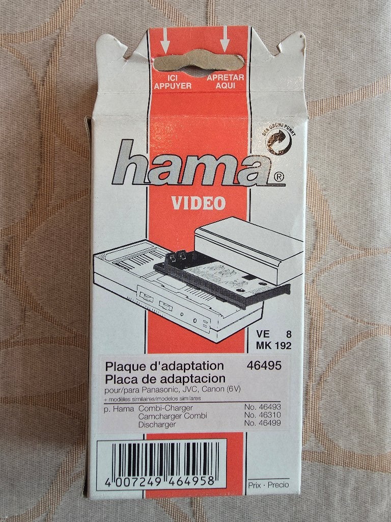 Hama adapterplaat 46495 - video tbv Panasonic, JVC & Canon, Verzamelen, Ophalen of Verzenden, 1980 tot heden, Overige typen