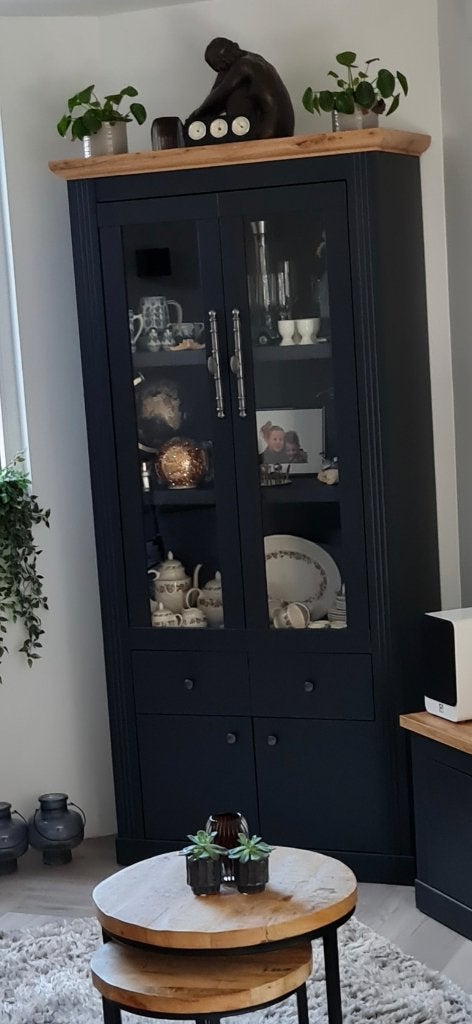Buffet/vitrine kast, Ophalen, Met deur(en), Glas, 50 tot 100 cm