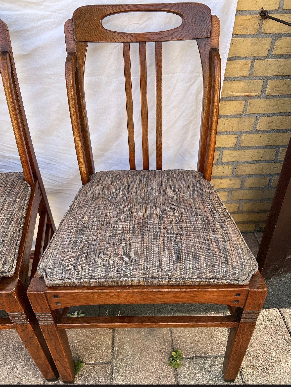 4 Schuitema Jugendstil eetkamerstoelen, Ophalen